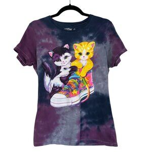 Lisa Frank Hot Topic Tie-Dye Kitties and Shoes Girls T-Shirt Large